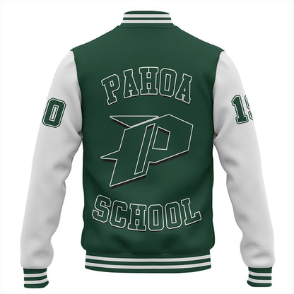 Hawaii Baseball Jacket Pahoa High And Intermediate School Polynesian Letters Style