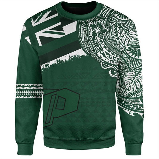 Hawaii Sweatshirt Pahoa High and Intermediate School With Crest Style