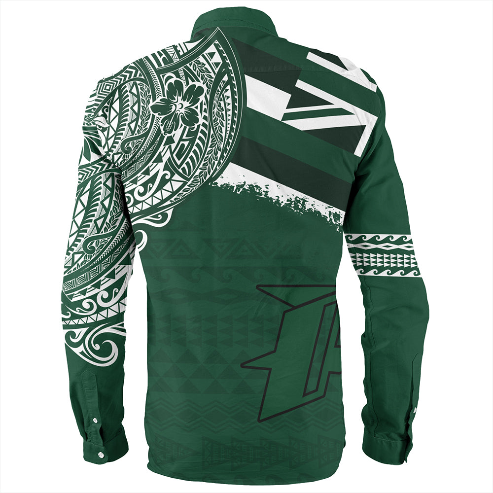Hawaii Long Sleeve Shirt Pahoa High and Intermediate School With Crest Style