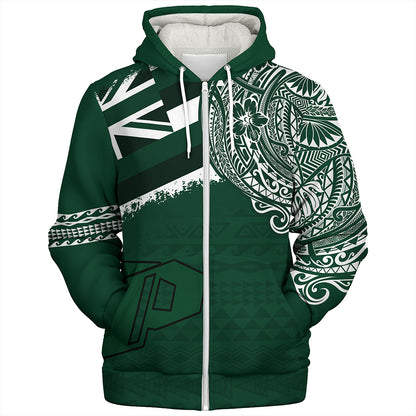 Hawaii Sherpa Hoodie Pahoa High and Intermediate School With Crest Style