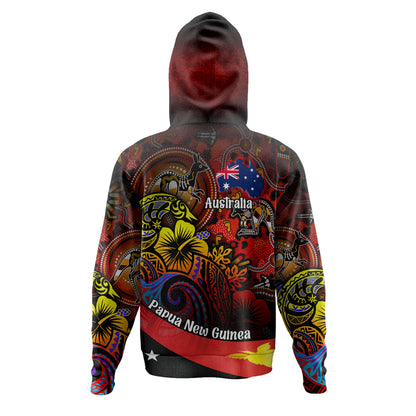 Papua New Guinea And Australia Birds Of Paradise With Aboriginal Hoodie