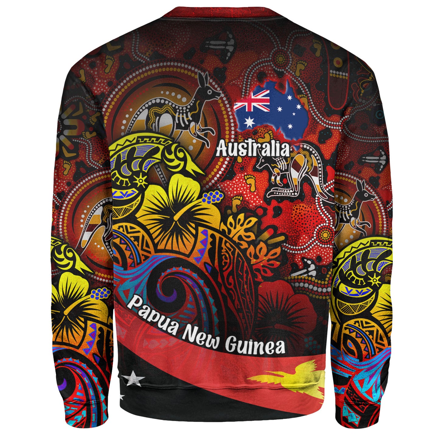 Papua New Guinea And Australia Birds Of Paradise With Aboriginal Sweatshirt