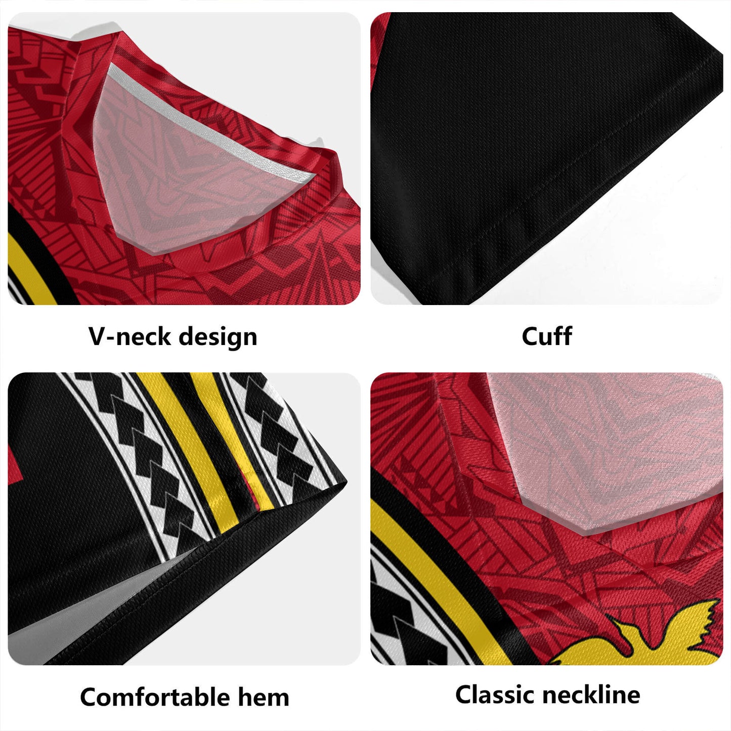Papua New Guinea Custom Personalised Rugby Jersey Polynesian Tribal Patterns Curve Style