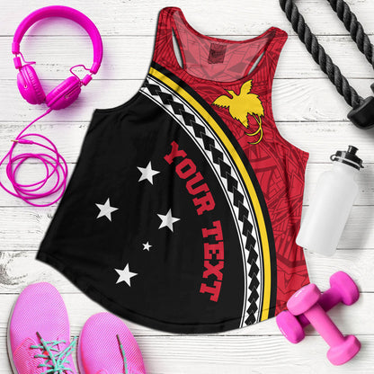 Papua New Guinea Custom Personalised Women Tank Polynesian Tribal Patterns Curve Style