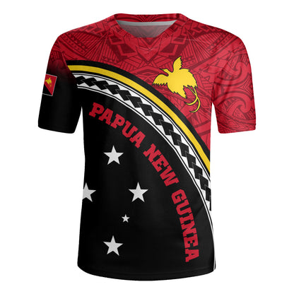 Papua New Guinea Custom Personalised Rugby Jersey Polynesian Tribal Patterns Curve Style