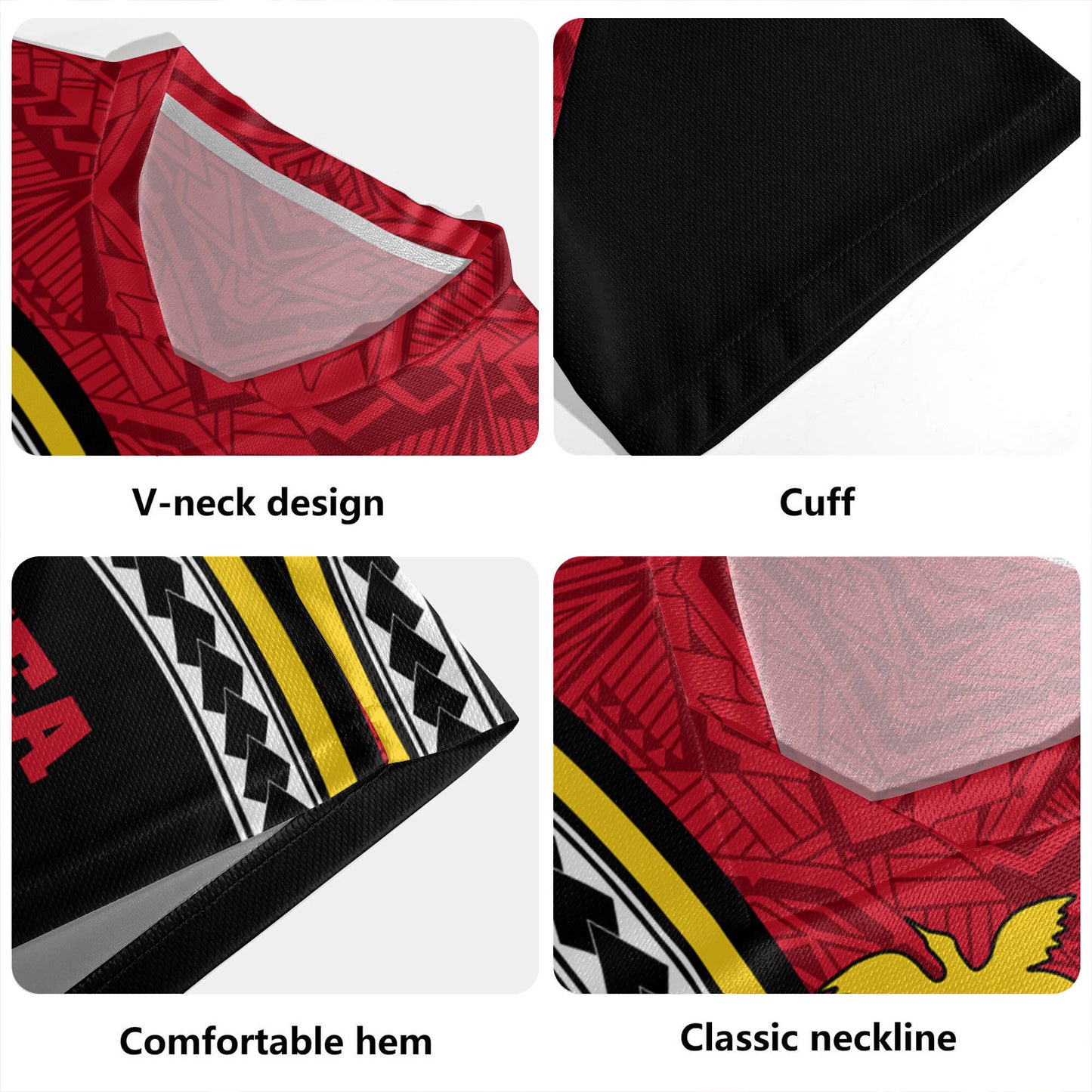 Papua New Guinea Custom Personalised Rugby Jersey Polynesian Tribal Patterns Curve Style