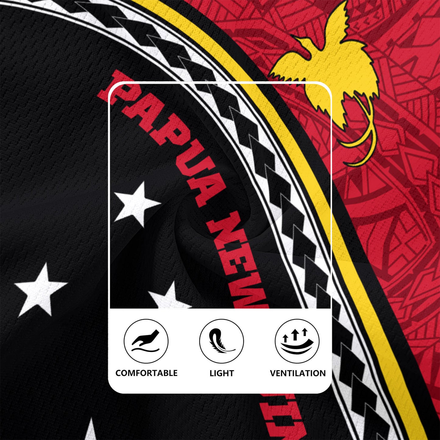Papua New Guinea Custom Personalised Rugby Jersey Polynesian Tribal Patterns Curve Style