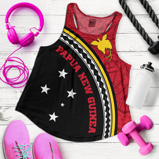 Papua New Guinea Custom Personalised Women Tank Polynesian Tribal Patterns Curve Style