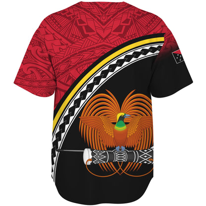 Papua New Guinea Custom Personalised Baseball Shirt Polynesian Tribal Patterns Curve Style