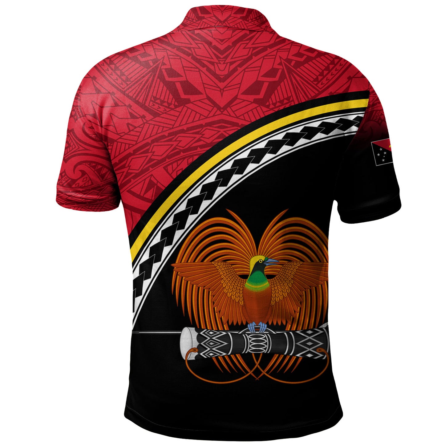 Papua New Guinea Custom Personalised Polo Shirt Polynesian Tribal Patterns Curve Style