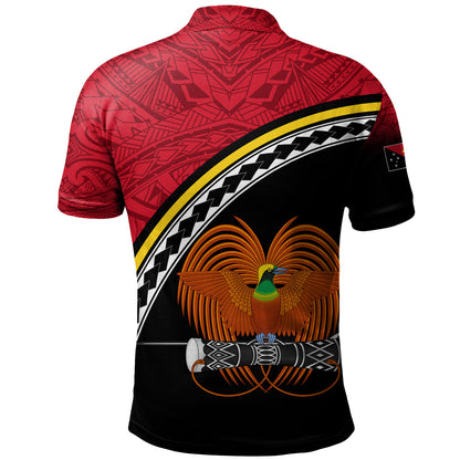 Papua New Guinea Custom Personalised Polo Shirt Polynesian Tribal Patterns Curve Style