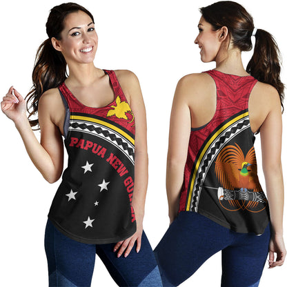 Papua New Guinea Custom Personalised Women Tank Polynesian Tribal Patterns Curve Style