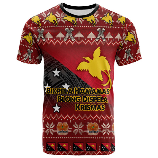 Papua New Guinea T-Shirt - Custom PNG Merry Christmas T-Shirt