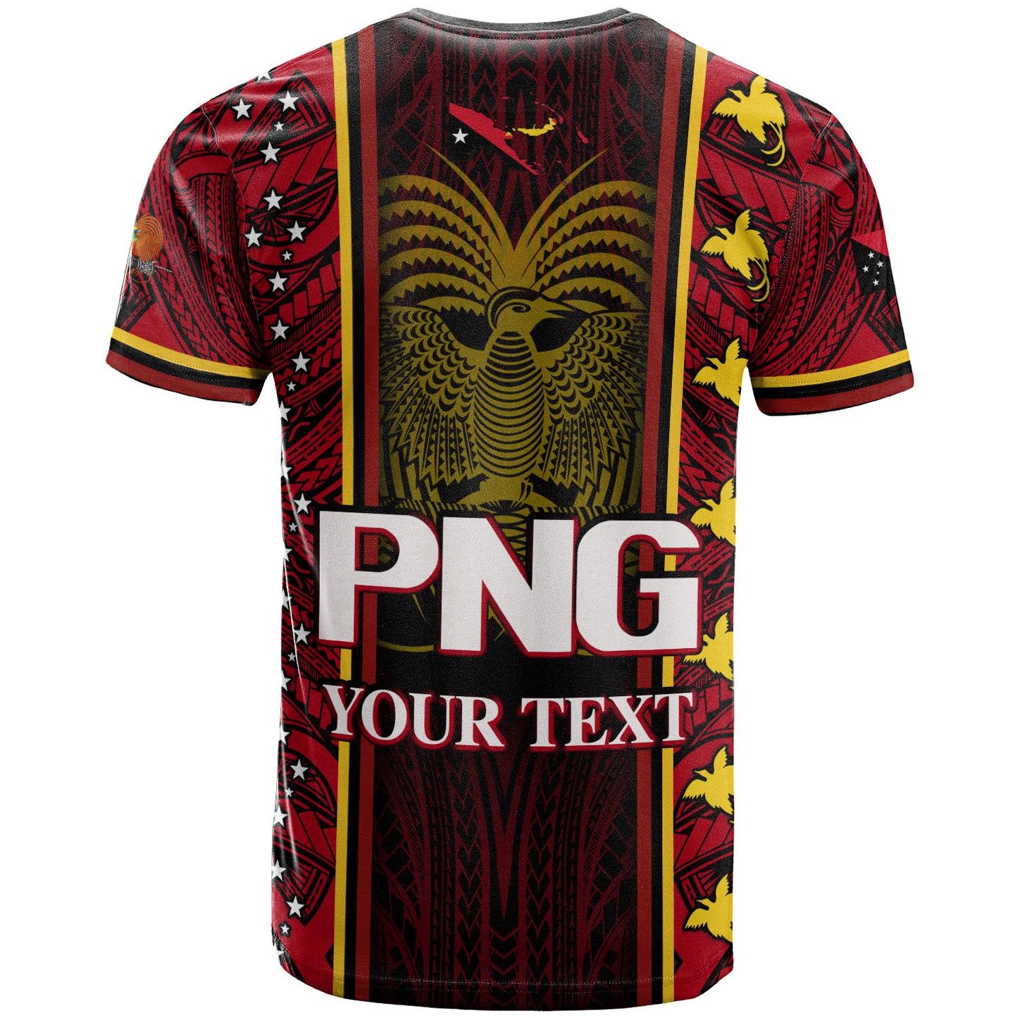 Papua New Guinea Custom Personalised T-Shirt - Seal And Map Tribal Traditional Patterns