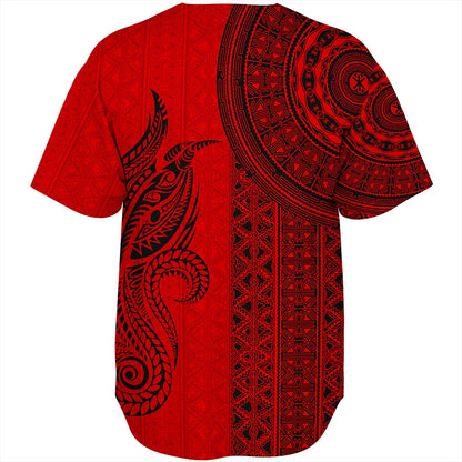 Papua New Guinea Baseball Shirt Tapa Pattern Half Concept