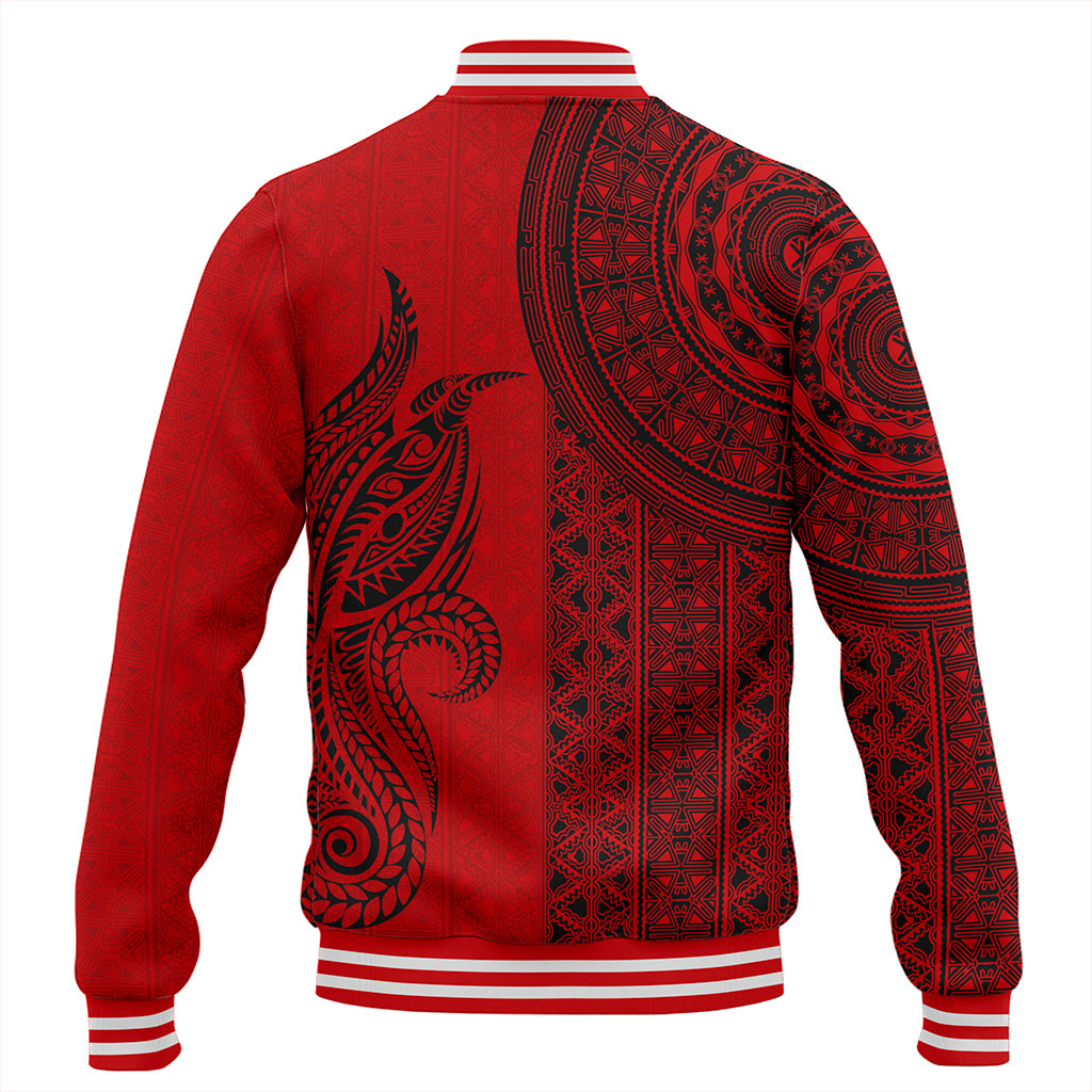 Papua New Guinea Baseball Jacket Tapa Pattern Half Concept