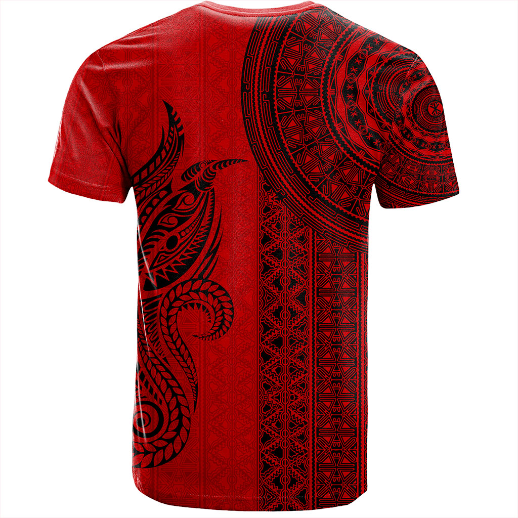 Papua New Guinea T-Shirt Tapa Pattern Half Concept