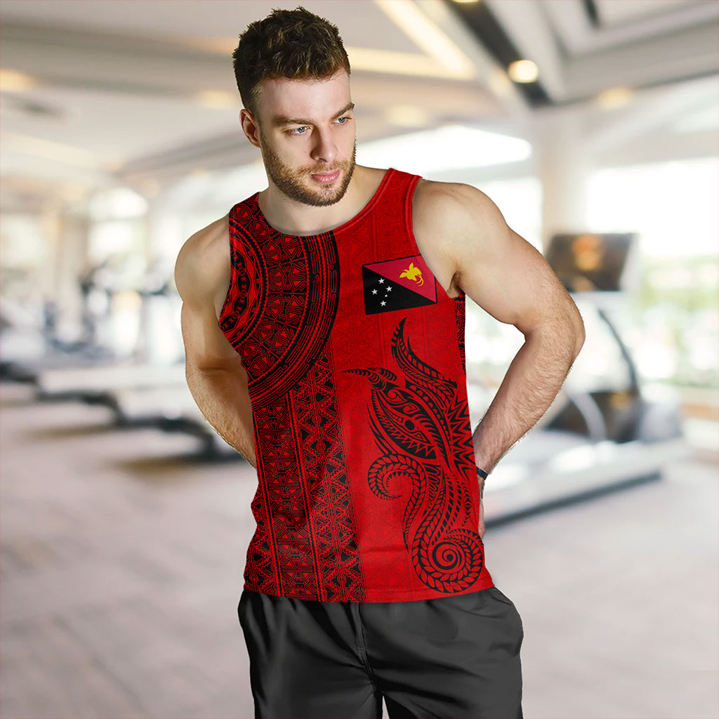 Papua New Guinea Tank Top Tapa Pattern Half Concept