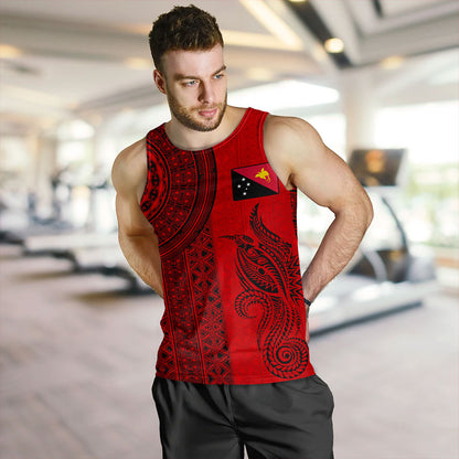 Papua New Guinea Tank Top Tapa Pattern Half Concept