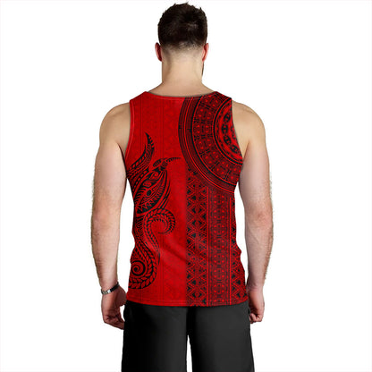 Papua New Guinea Tank Top Tapa Pattern Half Concept
