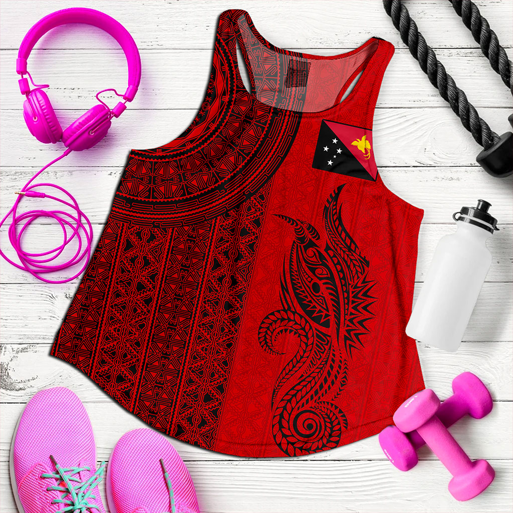 Papua New Guinea Women Tank Tapa Pattern Half Concept