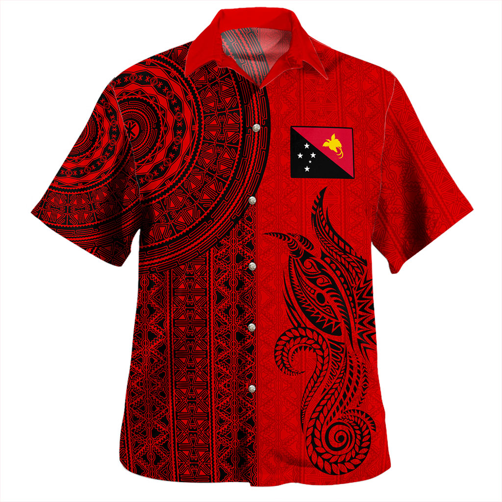 Papua New Guinea Hawaiian Shirt Tribal Pattern Traditional Culture