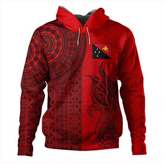 Papua New Guinea Hoodie Tapa Pattern Half Concept