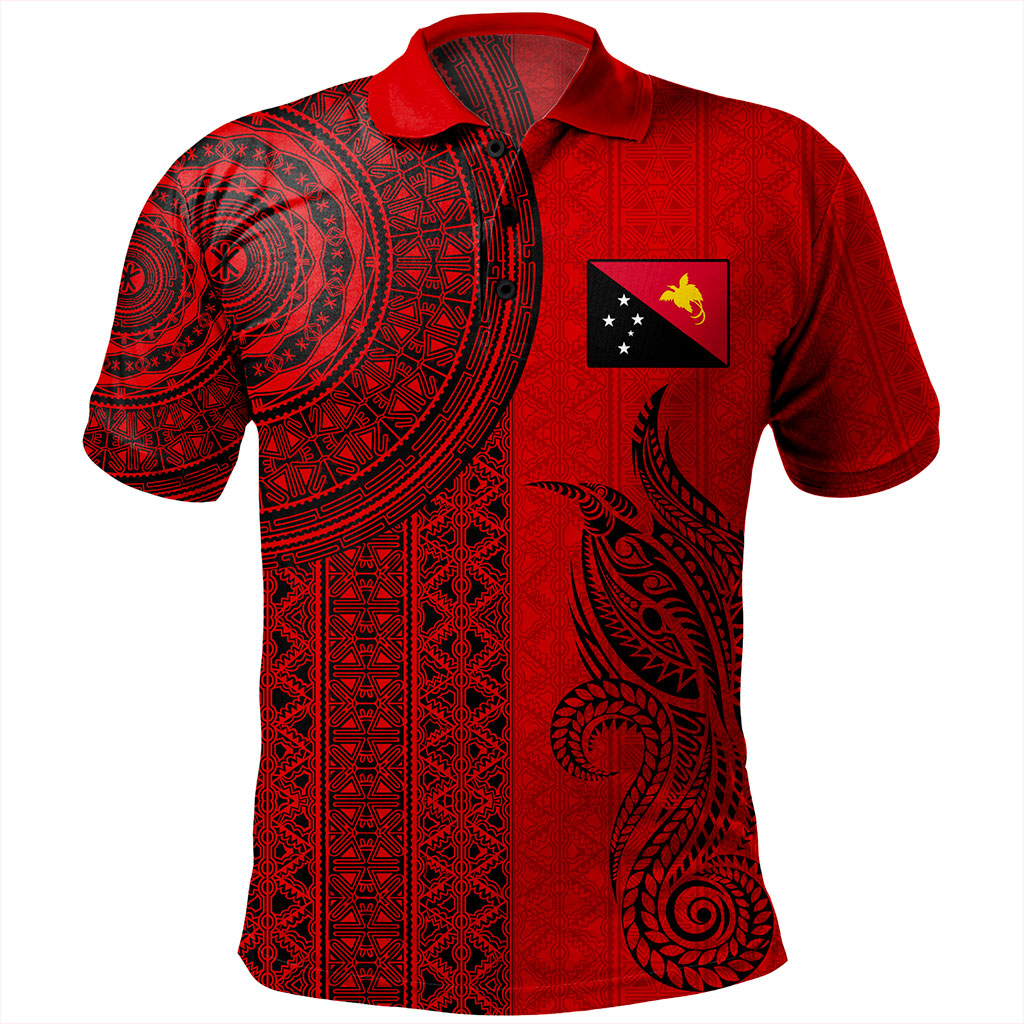Papua New Guinea Polo Shirt Tapa Pattern Half Concept