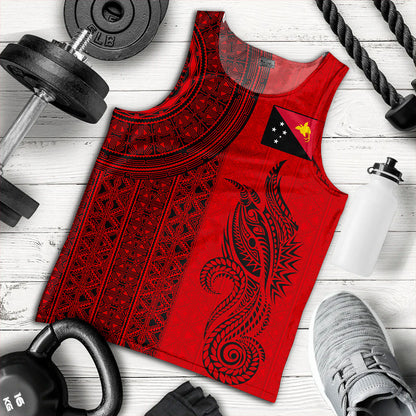 Papua New Guinea Tank Top Tapa Pattern Half Concept