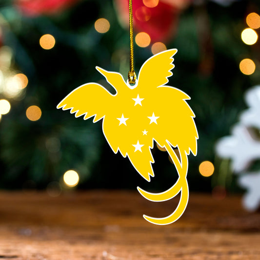 Papua New Guinea Acrylic And Wooden Ornament Bird