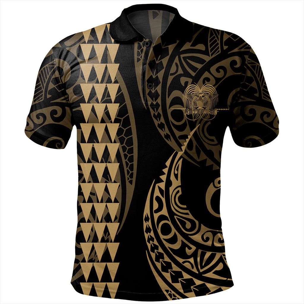 Papua New Guinea Polo Shirt Kakau Style Ver.1
