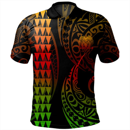 Papua New Guinea Polo Shirt Kakau Style