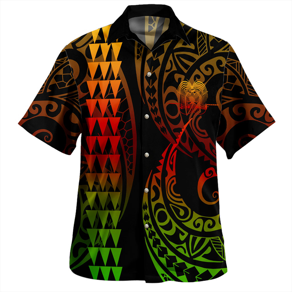 Papua New Guinea Hawaiian Shirt Kakau Style