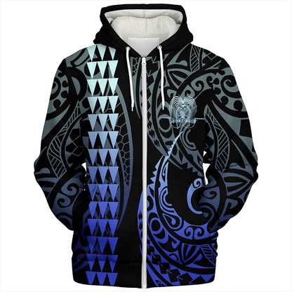 Papua New Guinea Sherpa Hoodie Kakau Style