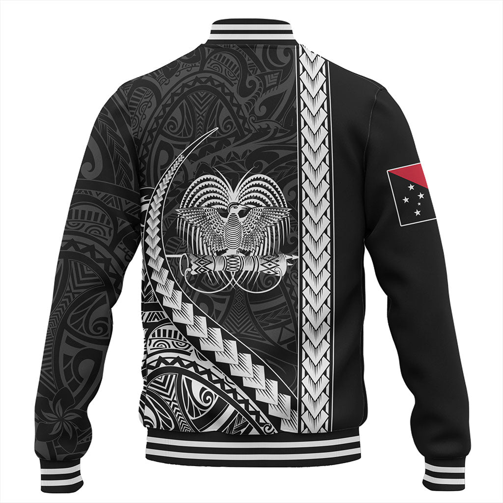 Papua New Guinea Baseball Jacket Tribal Melanesian Coat Of Arms