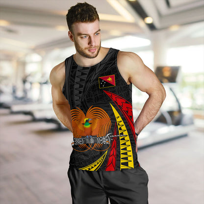Papua New Guinea Tank Top Tribal Wave Pattern