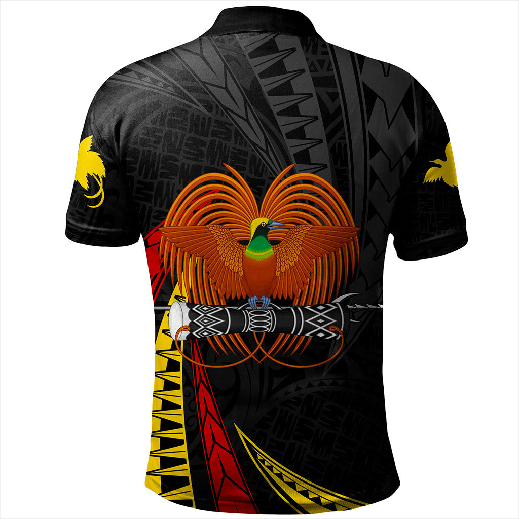 Papua New Guinea Polo Shirt Tribal Wave Pattern