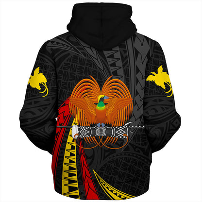 Papua New Guinea Sherpa Hoodie Tribal Wave Pattern