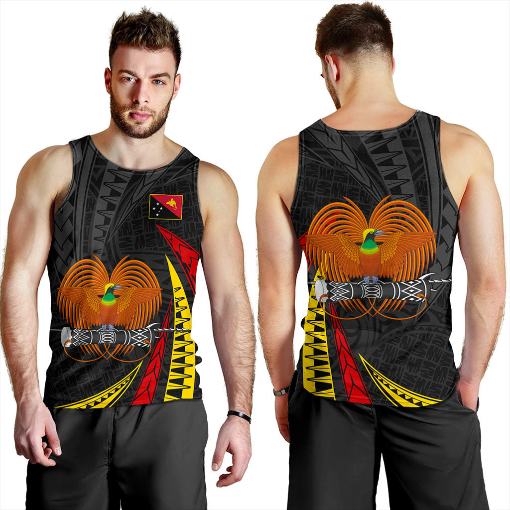 Papua New Guinea Tank Top Tribal Wave Pattern