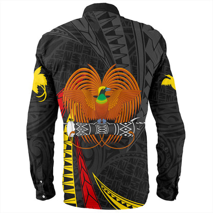 Papua New Guinea Long Sleeve Shirt Tribal Wave Pattern