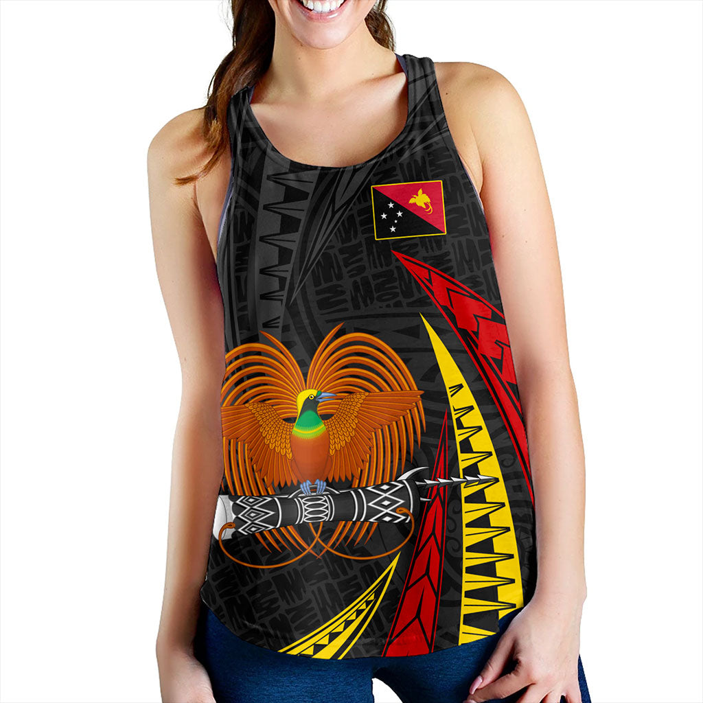 Papua New Guinea Women Tank Tribal Wave Pattern