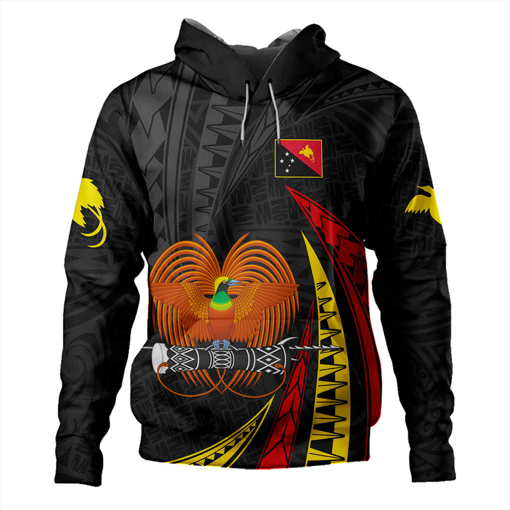 Papua New Guinea Hoodie Tribal Wave Pattern