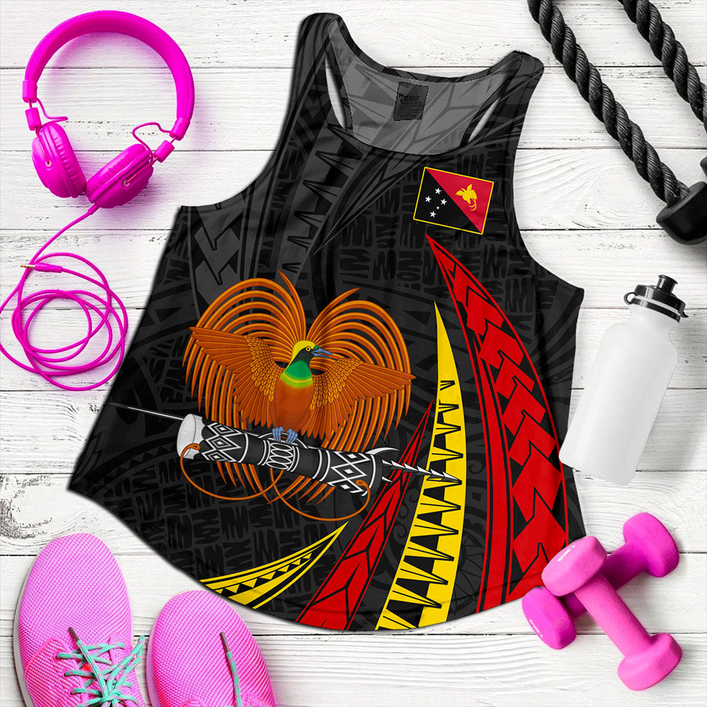 Papua New Guinea Women Tank Tribal Wave Pattern
