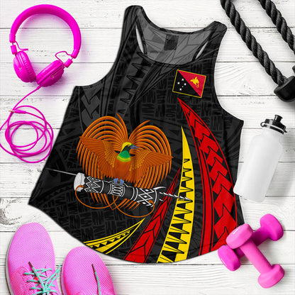 Papua New Guinea Women Tank Tribal Wave Pattern