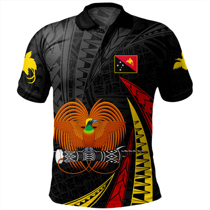 Papua New Guinea Polo Shirt Tribal Wave Pattern