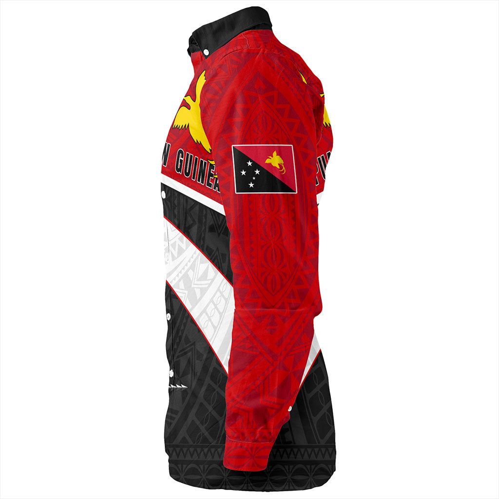Papua New Guinea Long Sleeve Shirt Melanesia Curve Style