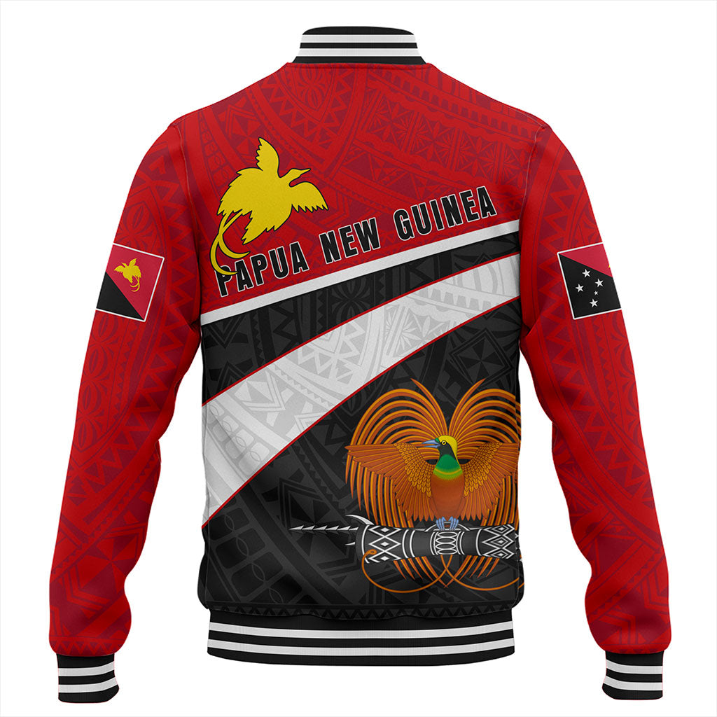 Papua New Guinea Baseball Jacket Melanesia Curve Style