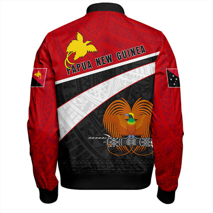 Papua New Guinea Bomber Jacket Melanesia Curve Style