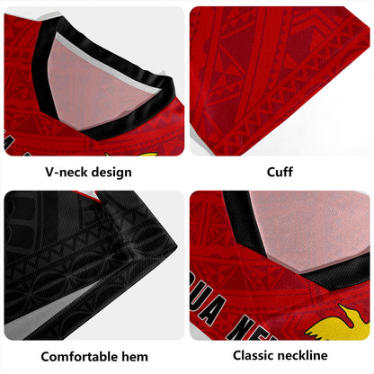 Papua New Guinea Rugby Jersey Melanesia Curve Style