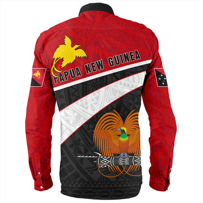 Papua New Guinea Long Sleeve Shirt Melanesia Curve Style